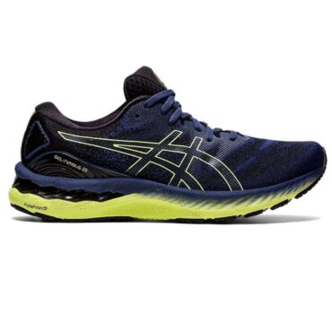 Asics Gel-Nimbus 23 Running Shoes (Thunder Blue/Glow Yellow)