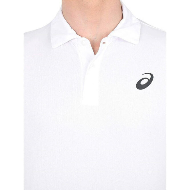 Asics Men's Polo T-Shirt - Brilliant White & Performance Black