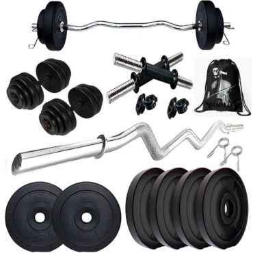 Bodyfit Home Gym Combo Set, Gym Equipment [8 kg-60 kg]