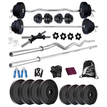 Bodyfit BF-15KG Weight Plates Gym Set Exercise Home Gym and Fitness Kit