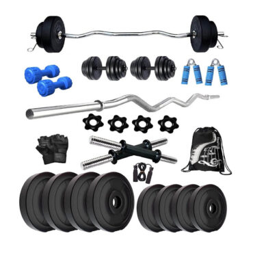 Bodyfit BF-50KG Weight Plates,3ft Rod,2 D.RODS Home Gym Dumbbell Set