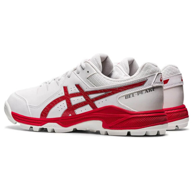 Asics Gel Peake Men's Cricket Shoes (White/Electric Red)