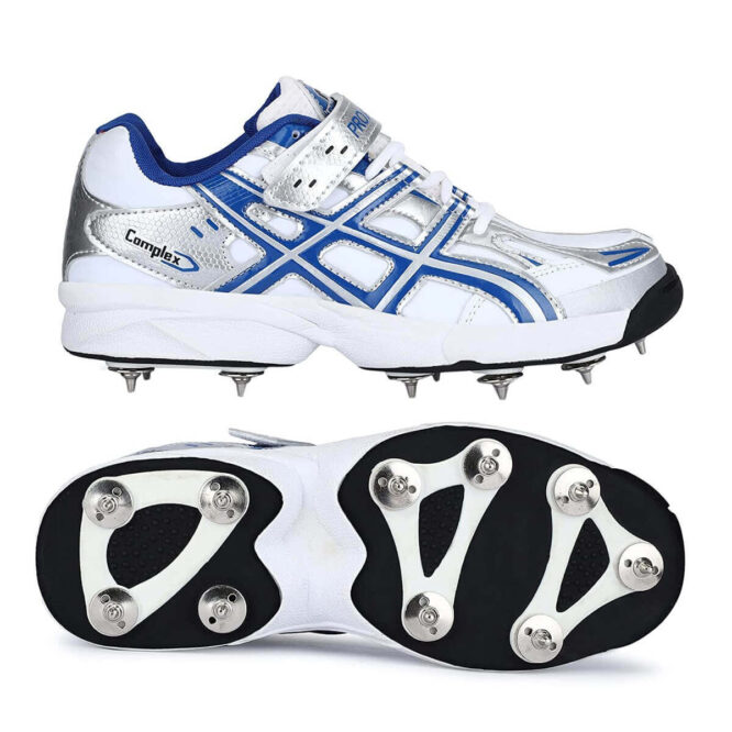 PRO ASE Men's Crt_fs101 Cricket Shoes (White/Blue)