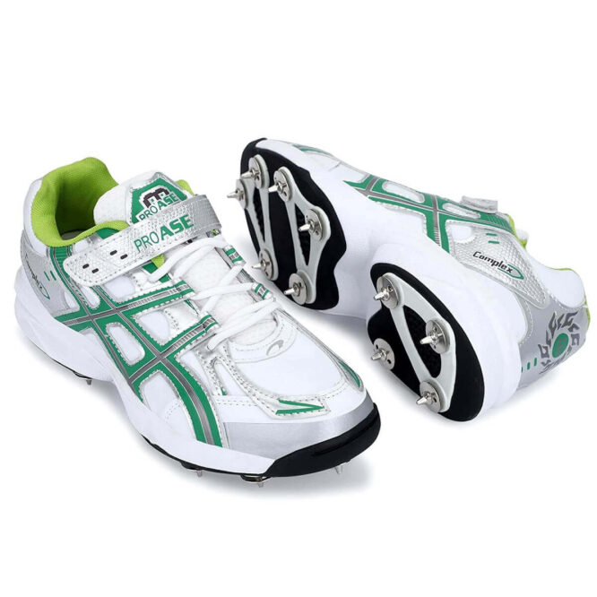 PRO ASE Crt_fs101 Cricket Shoes (White/Green)