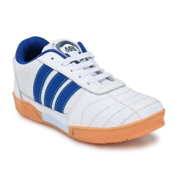 Proase Leather Cloth Badminton Shoes (White/Blue)