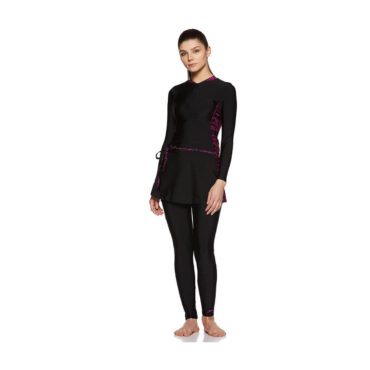 Speedo Female Swimwear 2 Piece Full Body Suit (Black/ pink)