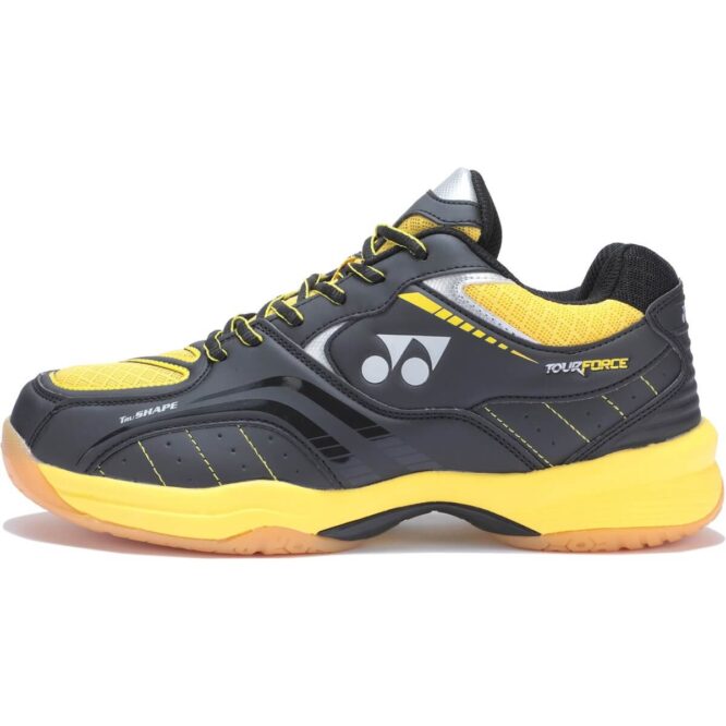 Yonex Tour Force Non Marking Badminton Shoes (Black-Yellow)