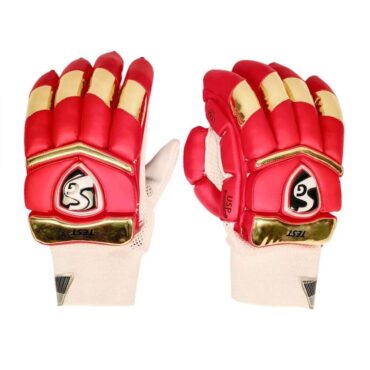 SG Test Colored Batting Gloves (Red/Gold)