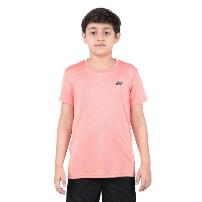 Yonex 1445C Polyester Kid's Sports Tshirt - Red Orange
