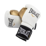 Everlast Women's Powerlock Hook/Loop Boxing Gloves (White/Gold)