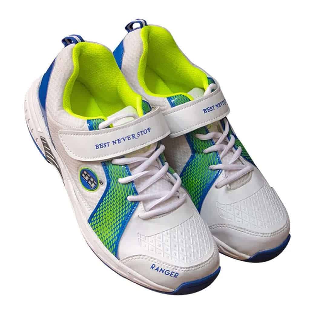 Buy SS Ranger Metal Spikes Cricket Shoes (White/R Blue/Lime) Online At Low  Prices In India 