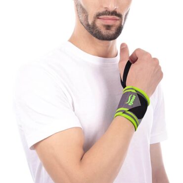 Tynor Wrist Wrap With Thumb Loop (Green & Orange)