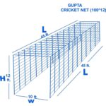 Gupta'S Box Type Cricket Net With Roof (Nylon)100’x12’