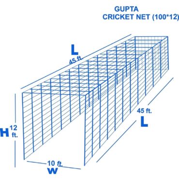 Gupta'S Box Type Cricket Net With Roof (Nylon)100’x12’