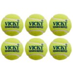 Vicky Cricket Tennis Ball (Yellow-Pack of 6)