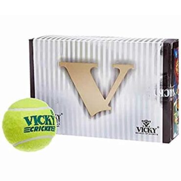Vicky Cricket Tennis Ball (Yellow-Pack of 6)