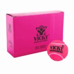 Vicky High Performance Cricket Tennis Ball (Pink-Pack of 6)