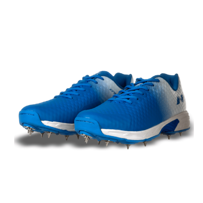 NIVIA Crick - 1000 Bowling Cricket Shoes (Aster Blue-White)