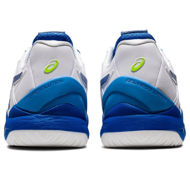 Asics Gel Resolution 8 Tennis Shoes (White/Tuna Blue) p2