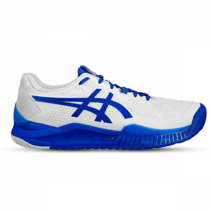 Asics Gel Resolution 8 Tennis Shoes (White/Tuna Blue)