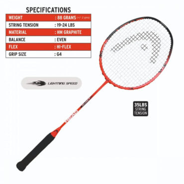 Head Falcon Pro Badminton Racquet (Strung) (1)