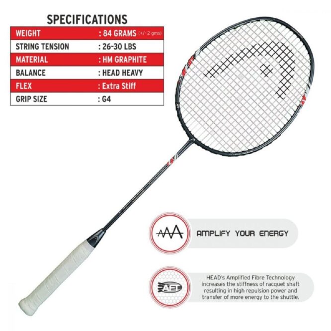 Head Xenon Pro Badminton Racquet (Strung) (1)