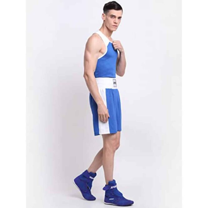 Xpeed XP713 Boxing Shorts & Vest Knitted (Blue) p2