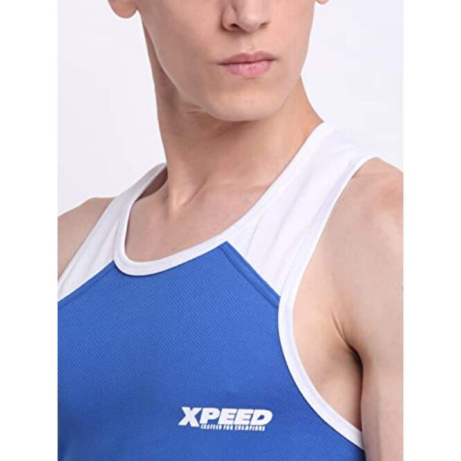 Xpeed XP713 Boxing Shorts & Vest Knitted (Blue) p4