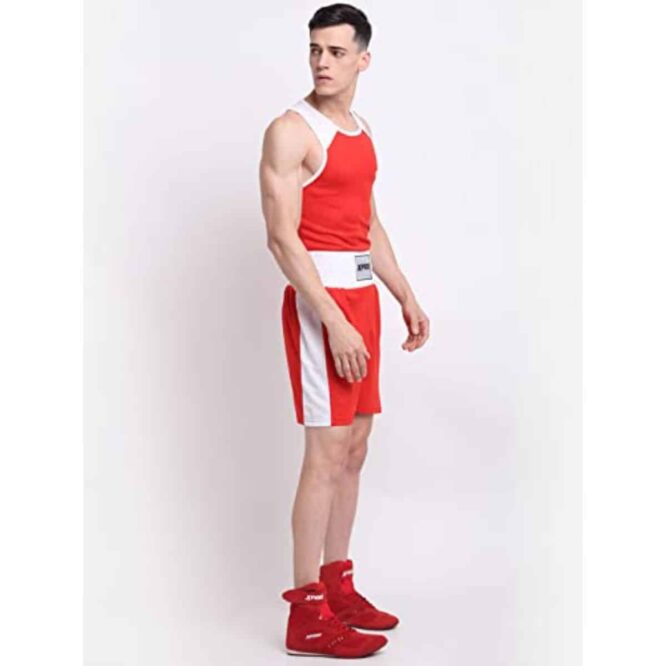 Xpeed XP713 Boxing Shorts & Vest Knitted (Red) p3