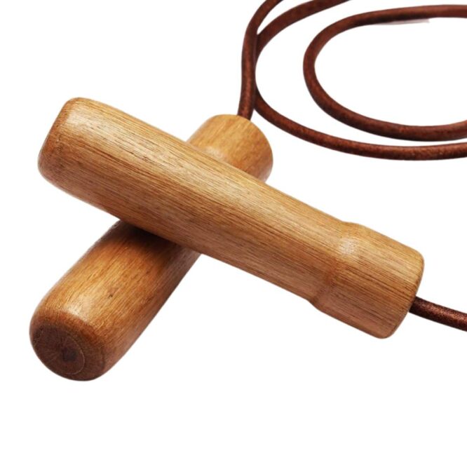 Xpeed XP808 Leather Skipping Rope With Wooden Handles p2