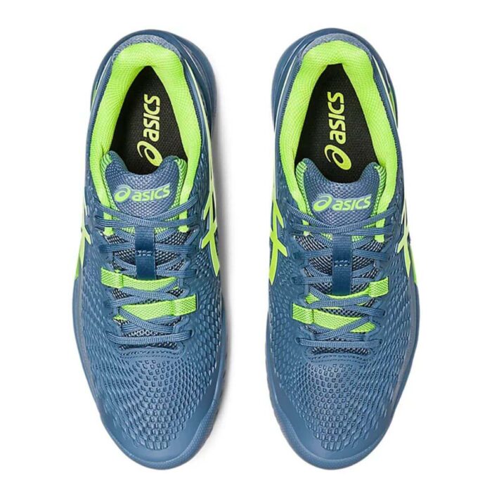 Asics Gel-Resolution 9 Tennis Shoes (Steel Blue/Hazard Green) P1