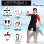 Rovars Boys Poly Spandex Multipurpose Wear for Swimming (Black)