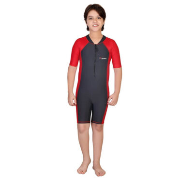 Rovars Boys Poly Spandex Multipurpose Wear for Swimming (Red) (3)