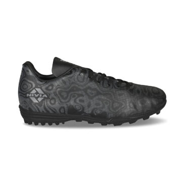 Nivia Carbonite 5.0 Turf Football Shoes (Black) (3)