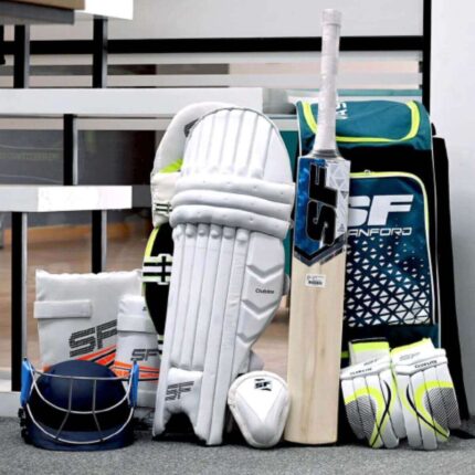 SF Kashmir Willow Premium Full Cricket Kit -(Set of 8 items)