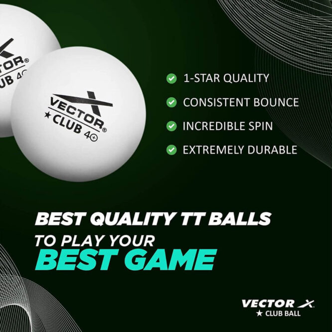 Vector X Club 1 Star Premium ABS Plastic Table Tennis Ball P1