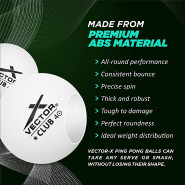 Vector X Club 1 Star Premium ABS Plastic Table Tennis Ball P4