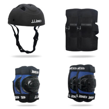 JONEX Protective Skating Guard Kit (Blue-Black, Small) (3)
