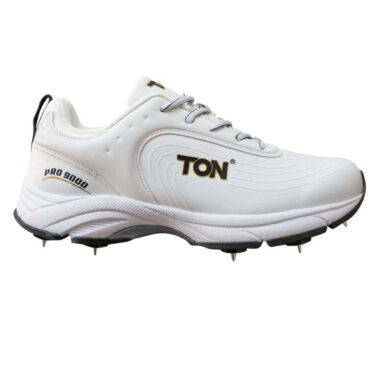 SS Ton Pro 9000 Cricket Spike Shoes -White/Black