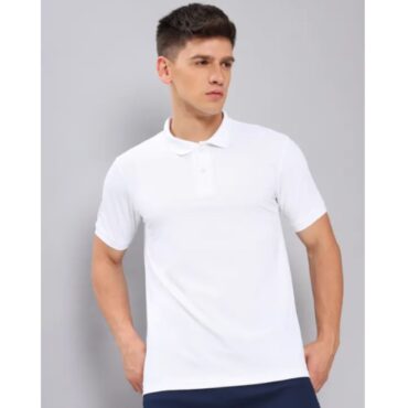 Technosport Polo Neck Half Sleeve T-Shirt -OR 51- White