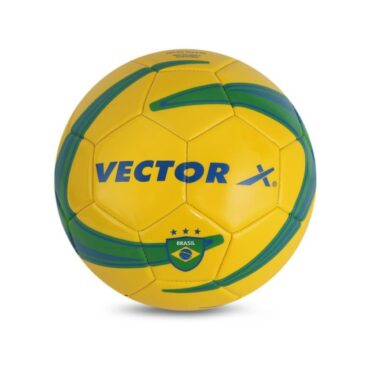 Vector X Brazil Machine Stitched Football (Size-3, Yellow-Blue-Green) (2)