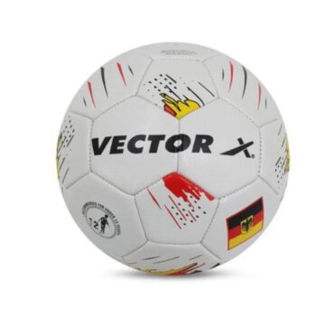 Vector X Germany Machine Stitched Embose PVC Football (Red, Size-5) (1)