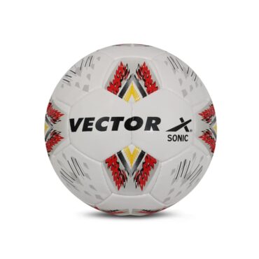 Vector X Sonic PU Hand Stitched Football (White-Red, Size-5) (3)