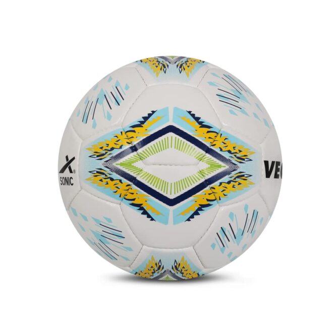 Vector X Sonic PU Hand Stitched Football (White-Yellow, Size-5) (4)