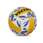 Vector X Speed PVC Hand Stitched 18 Panel Volleyball (Yellow-Blue, Size 4) (2)
