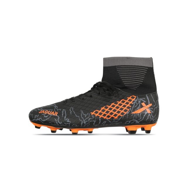 Vector-x Jaguar Football Shoes (Black-Orange) (4)