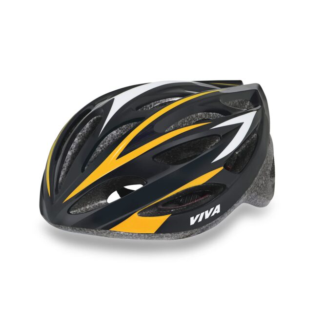 Viva AY-21-L Adjustable CyclingSkating Helmet (BLACK-YELLOW) (1)