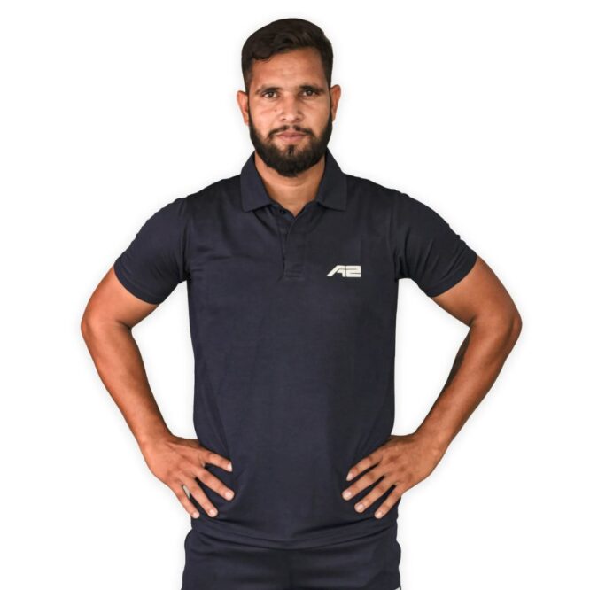 A2 Cricket Navy Sport Polo Shirt (1)