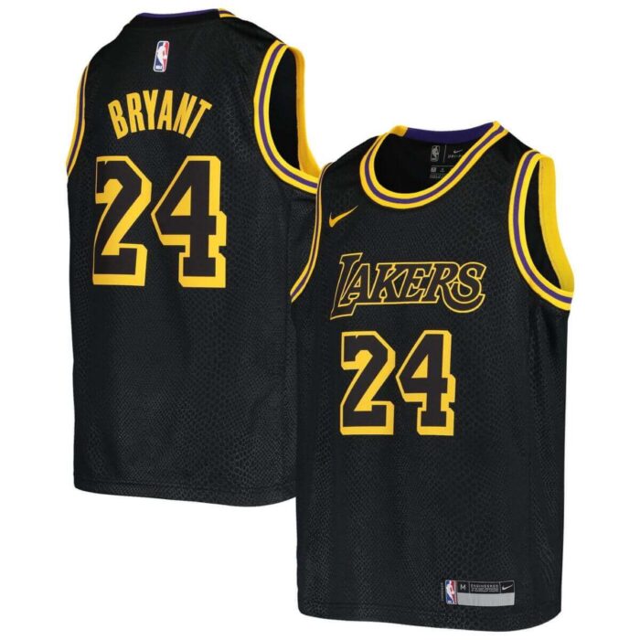 Basketball Los Angeles Lakers Kobe Bryant Away Jersey (Fans Wear)-BLK P1