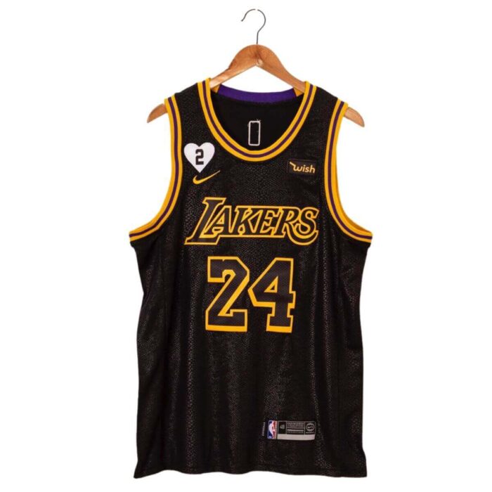 Basketball Los Angeles Lakers Kobe Bryant Away Jersey (Fans Wear)-BLK P2